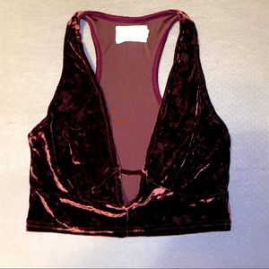 ZhenNymph crushed velvet crop top